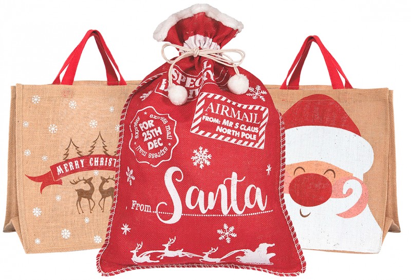 Christmas wrapping bags and conteiner
